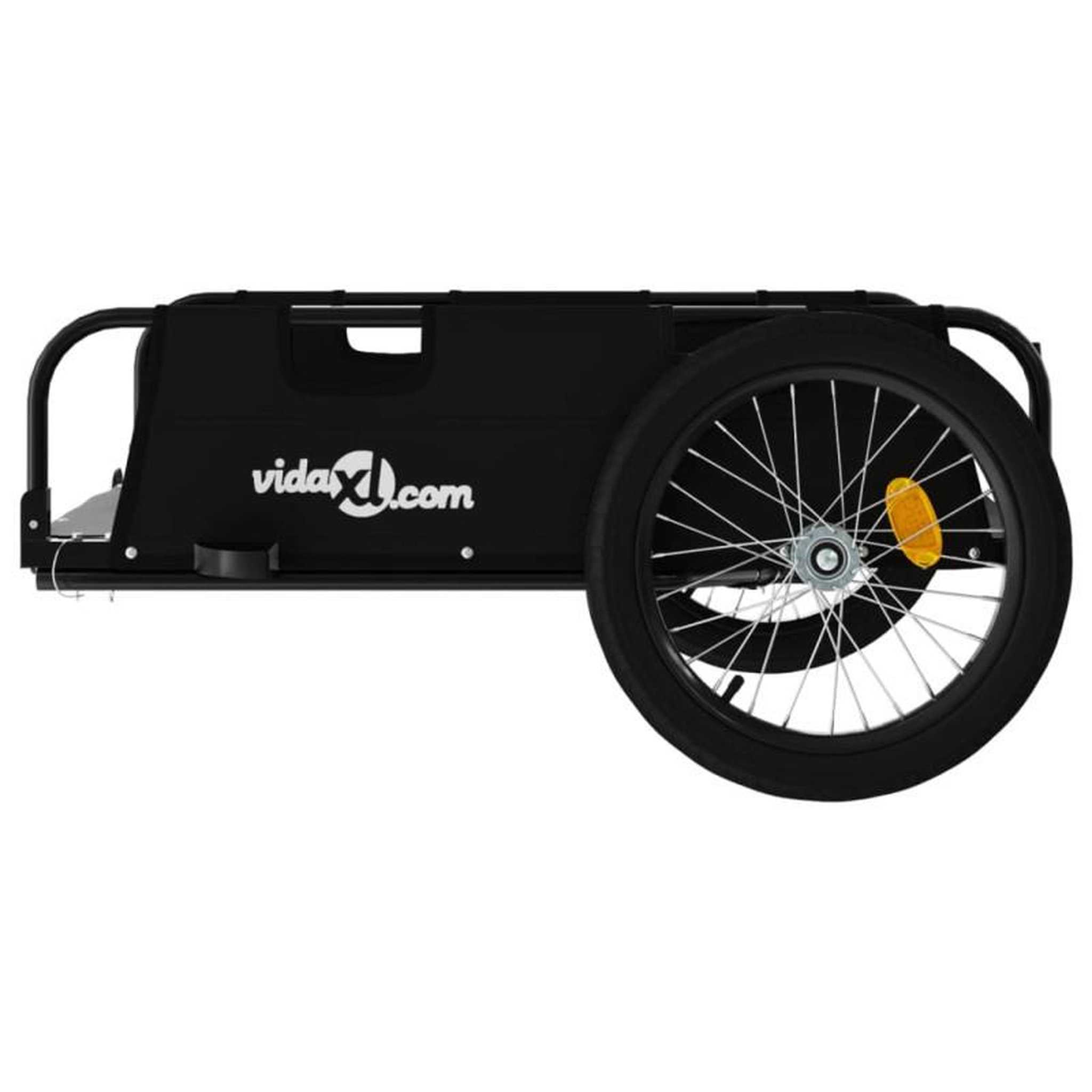 Voir la diapositive 6 : VIDAXL Remorque de vélo noir tissu oxford et fer