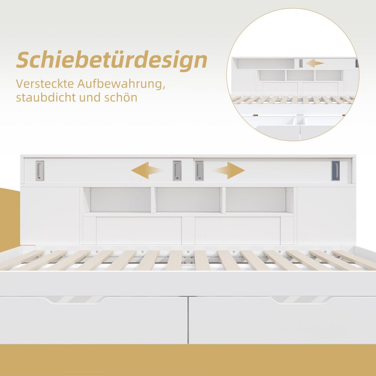 MERAX Lit avec rangement