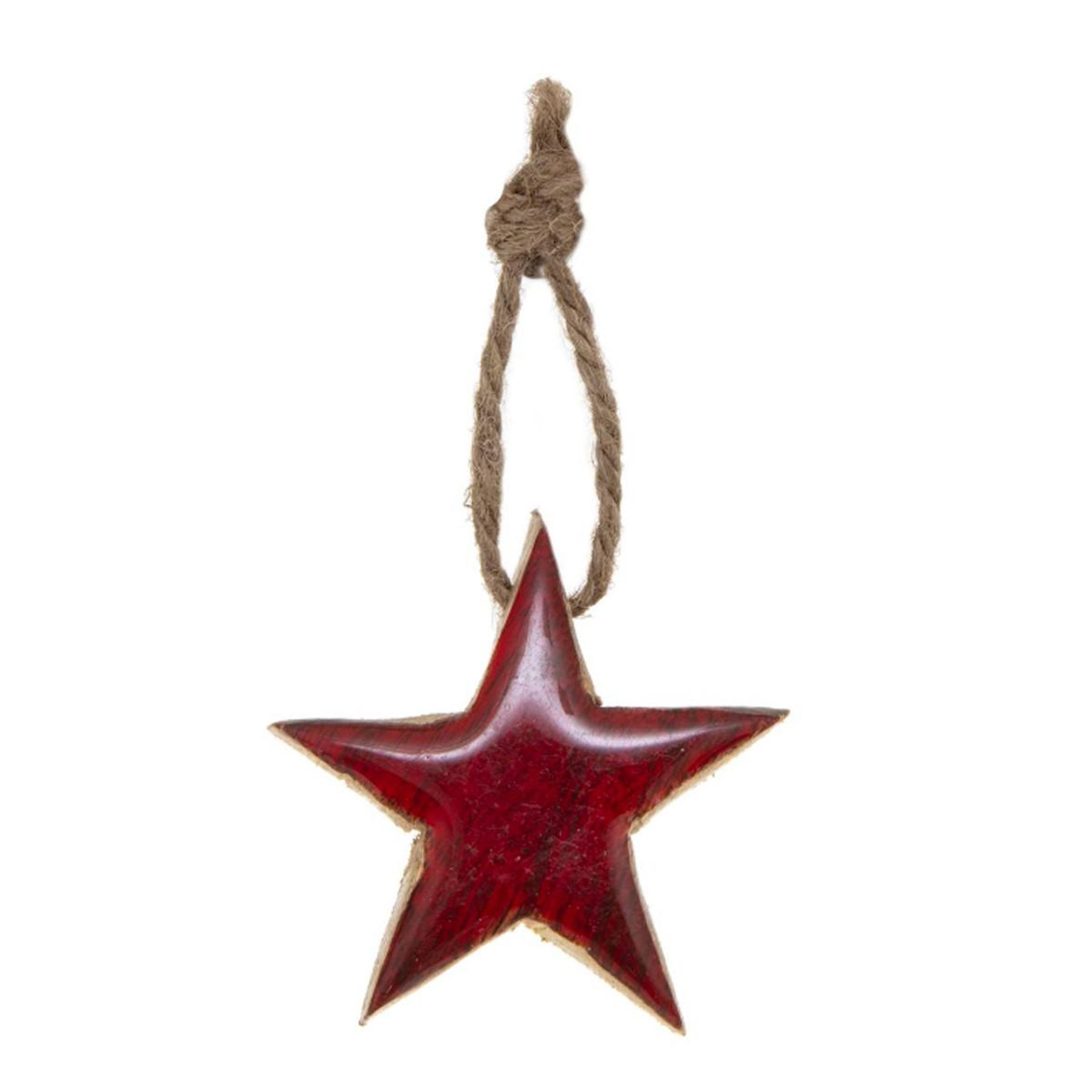 FEERIC LIGHT & CHRISTMAS Sujet de Noël Étoile  Glacé  6cm Rouge