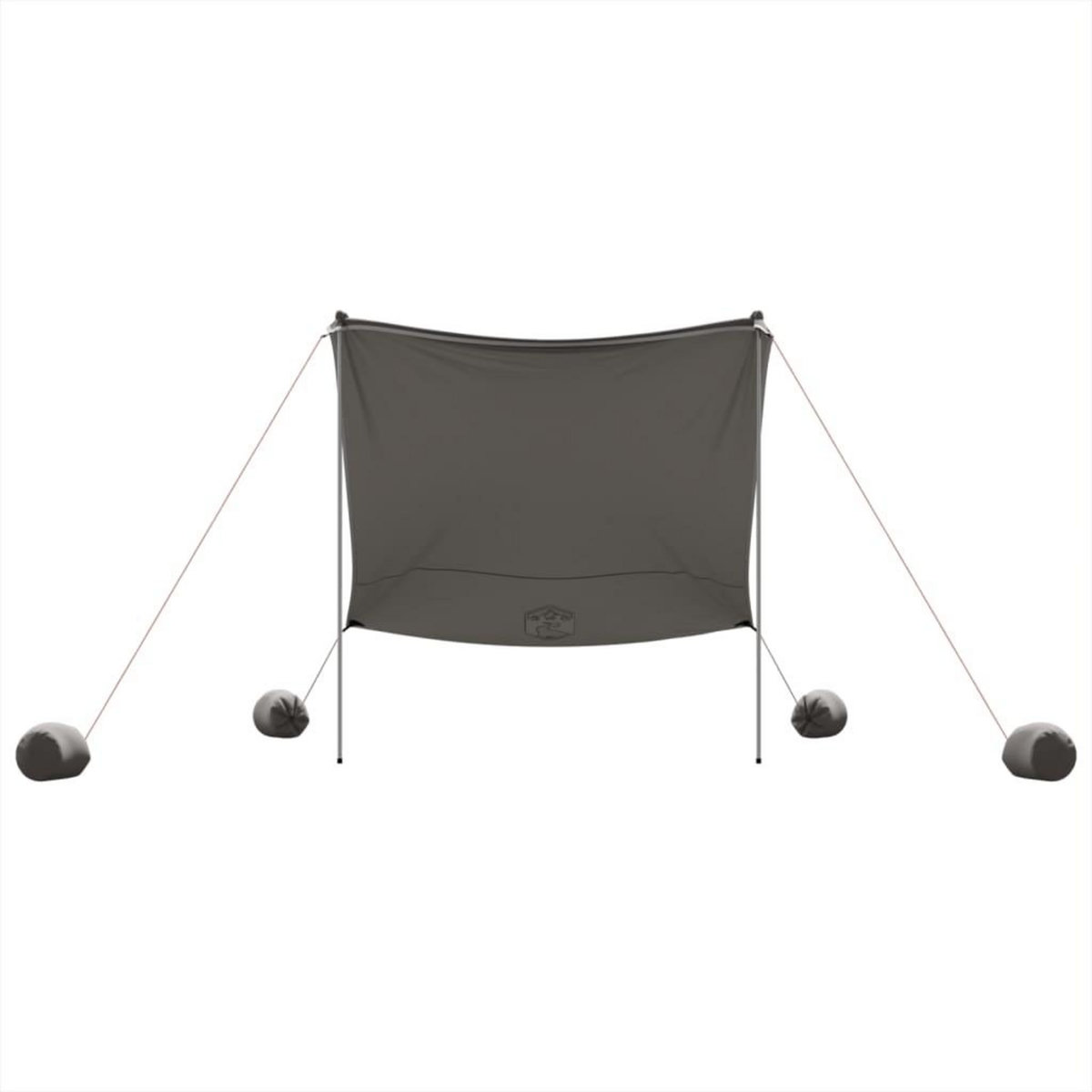 VIDAXL Auvent de plage avec ancres de sable gris 214x236 cm