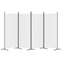 Voir la diapositive 4 : VIDAXL Cloison de separation 4 panneaux Blanc 346x180 cm Tissu