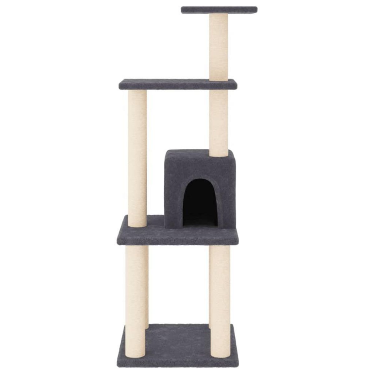 VIDAXL Arbre a chat avec griffoirs en sisal Gris fonce 105 cm