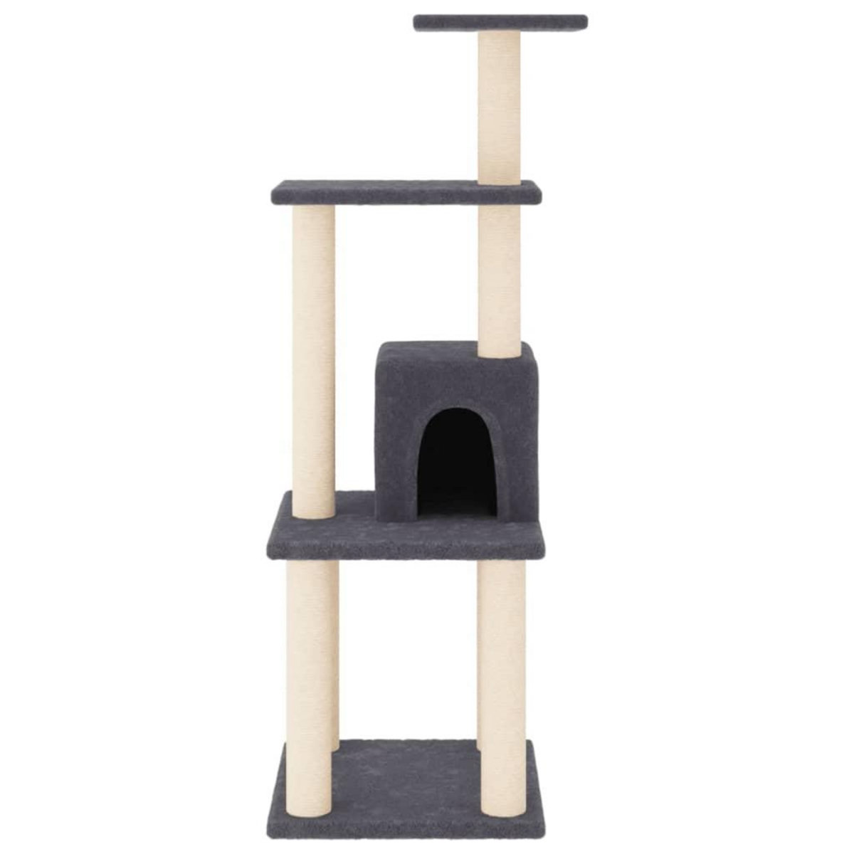 VIDAXL Arbre a chat avec griffoirs en sisal Gris fonce 105 cm
