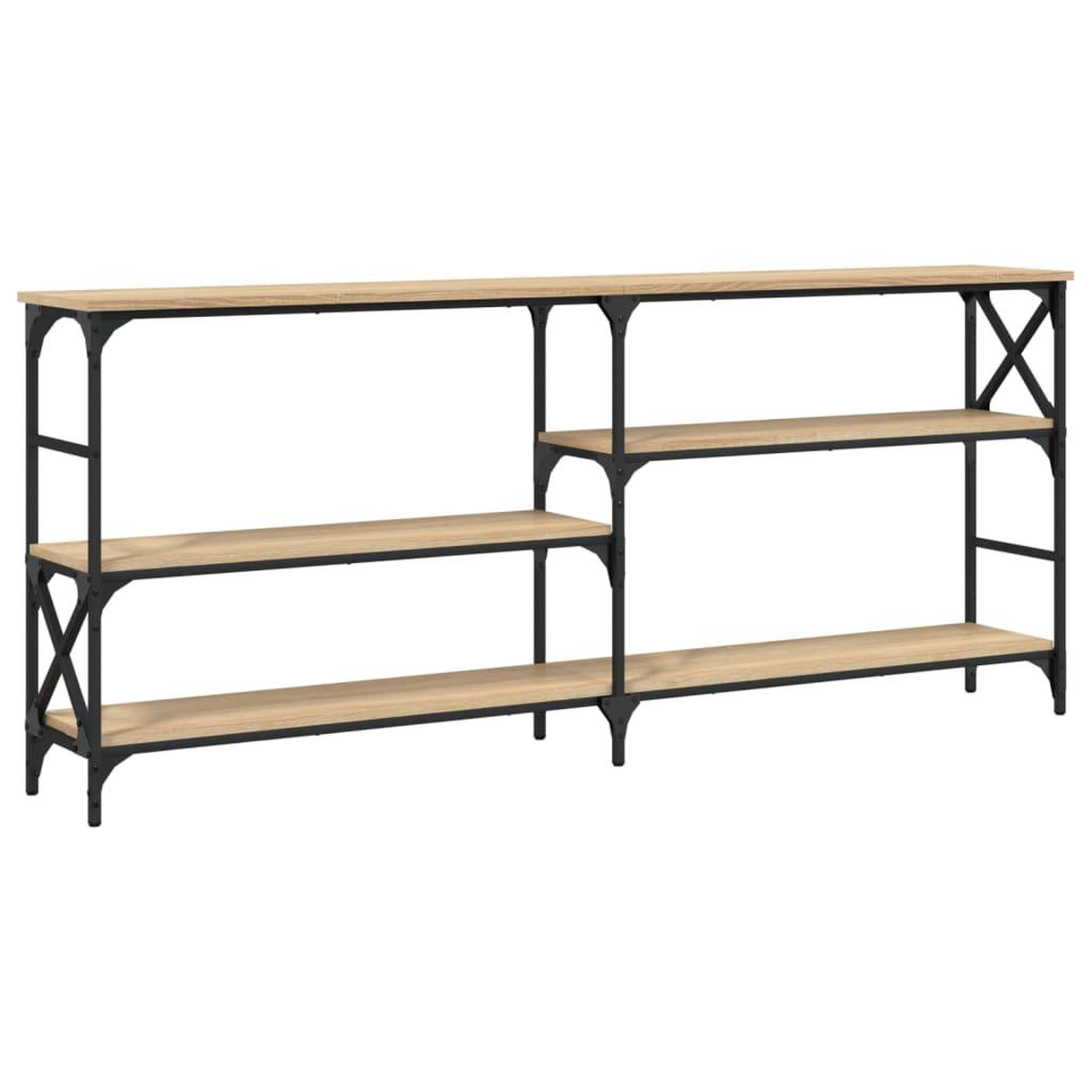 Voir la diapositive 2 : VIDAXL Table console chene sonoma 180x29x76,5 cm bois d'ingenierie