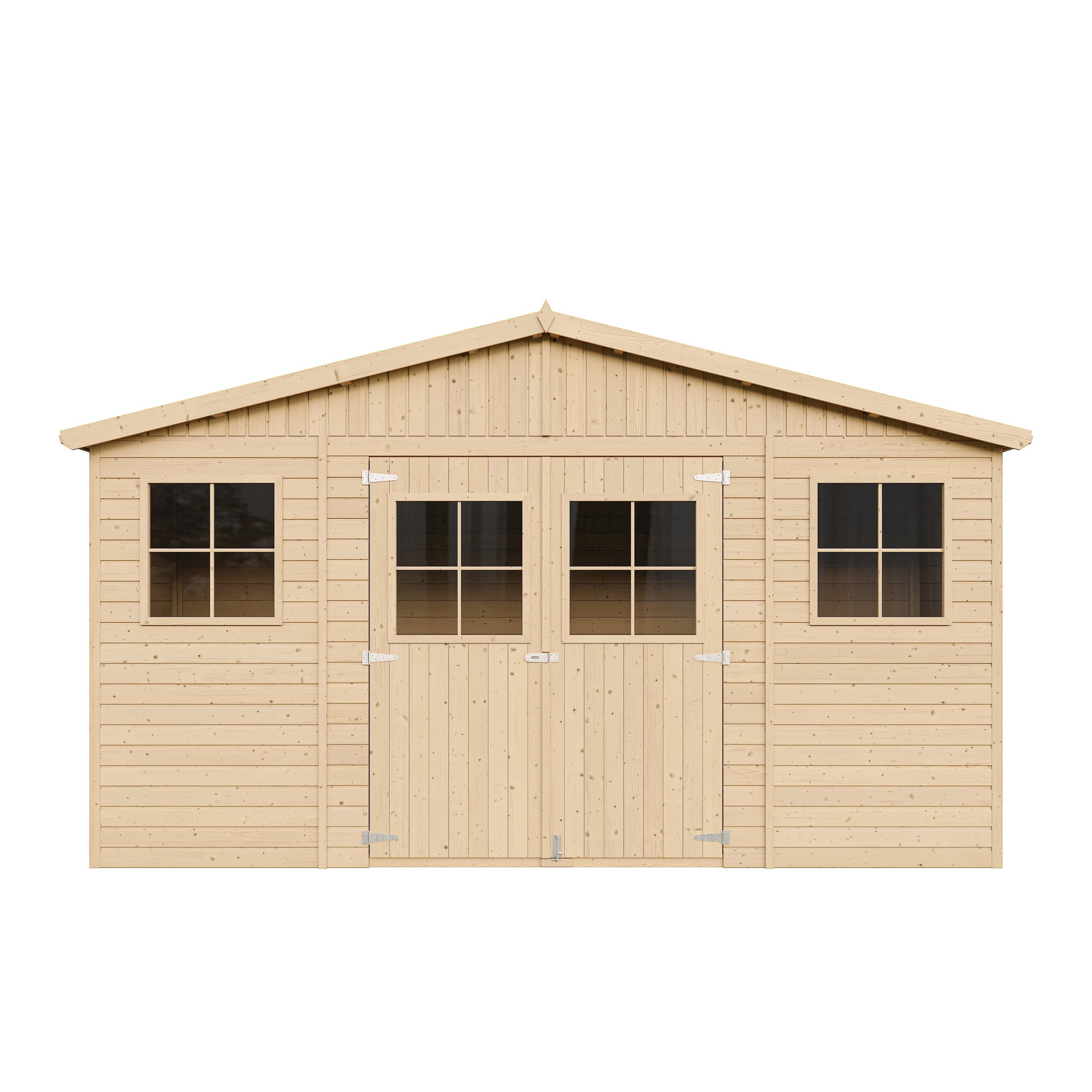 Voir la diapositive 2 : TIMBELA Abri de jardin en bois Exterieur avec plancher imprégné Construction de Panneaux M332+M332G