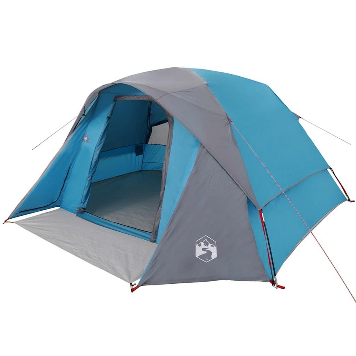 VIDAXL Tente de camping de cabine 4 personnes bleu impermeable
