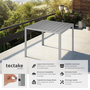Voir la diapositive 2 : tectake Table de jardin en aluminium et plastique argent