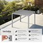 Voir la diapositive 2 : tectake Table de jardin en aluminium et plastique argent