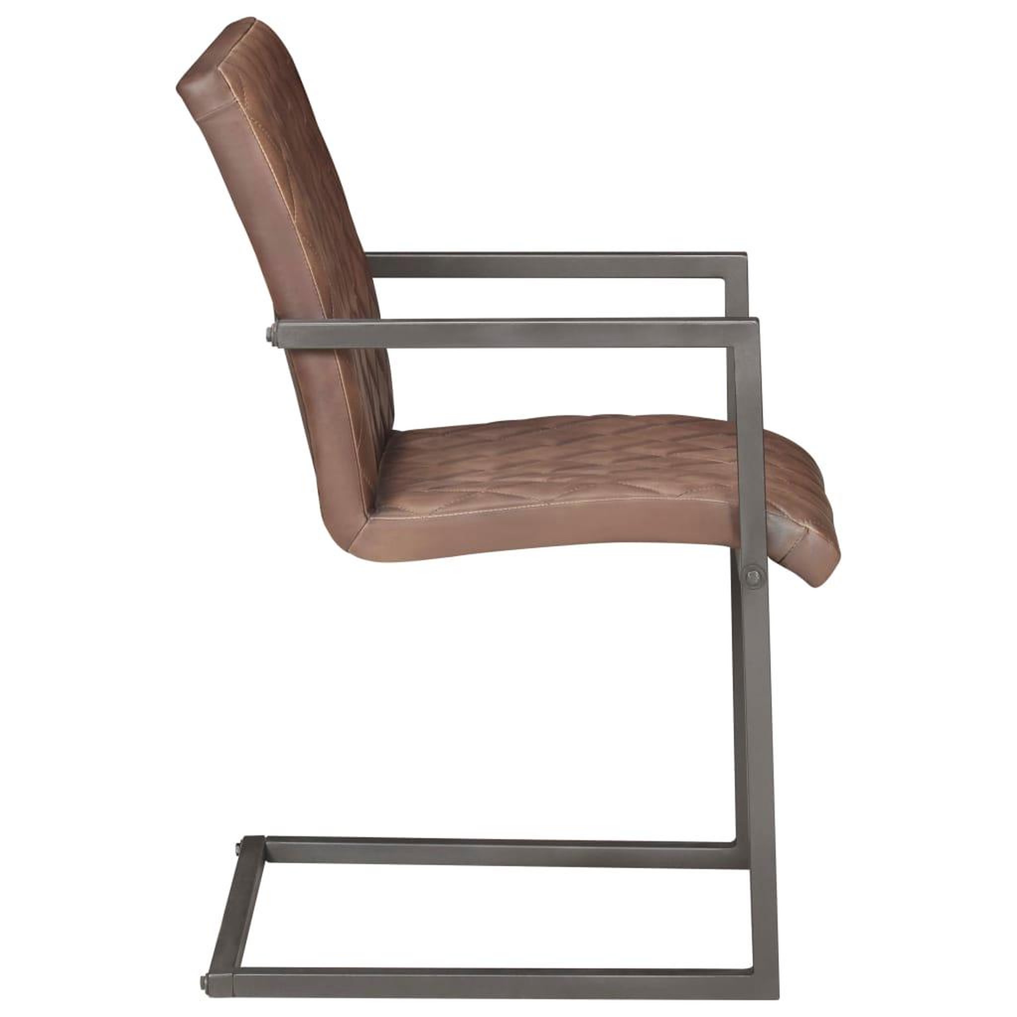Voir la diapositive 4 : VIDAXL Chaises a manger cantilever lot de 6 marron cuir veritable