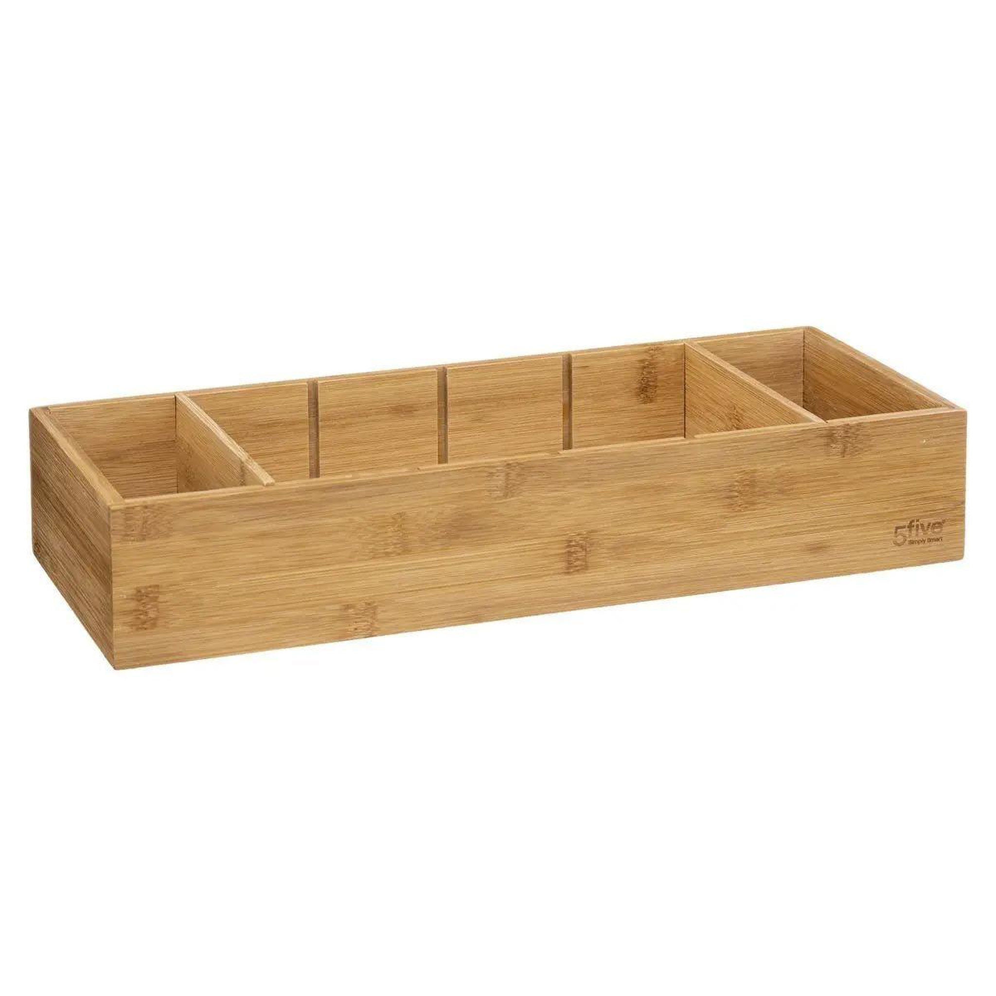 Voir la diapositive 3 : FIVE Organiseur bambou à compartiments  tidy smart  15x38cm naturel