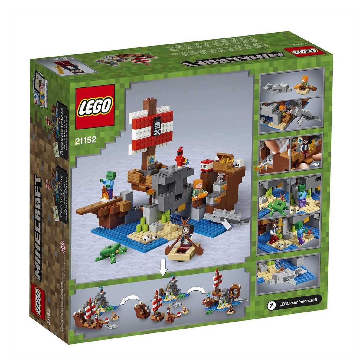 LEGO Minecraft 21152 - L'aventure du bateau pirate