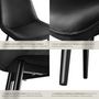 Voir la diapositive 5 : tectake Lot de chaises rembourrées aspect velours noir Lot de 8