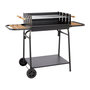 Voir la diapositive 3 : GARDENSTAR Barbecue charbon avec roues - Acier - 125x56x93.5cm