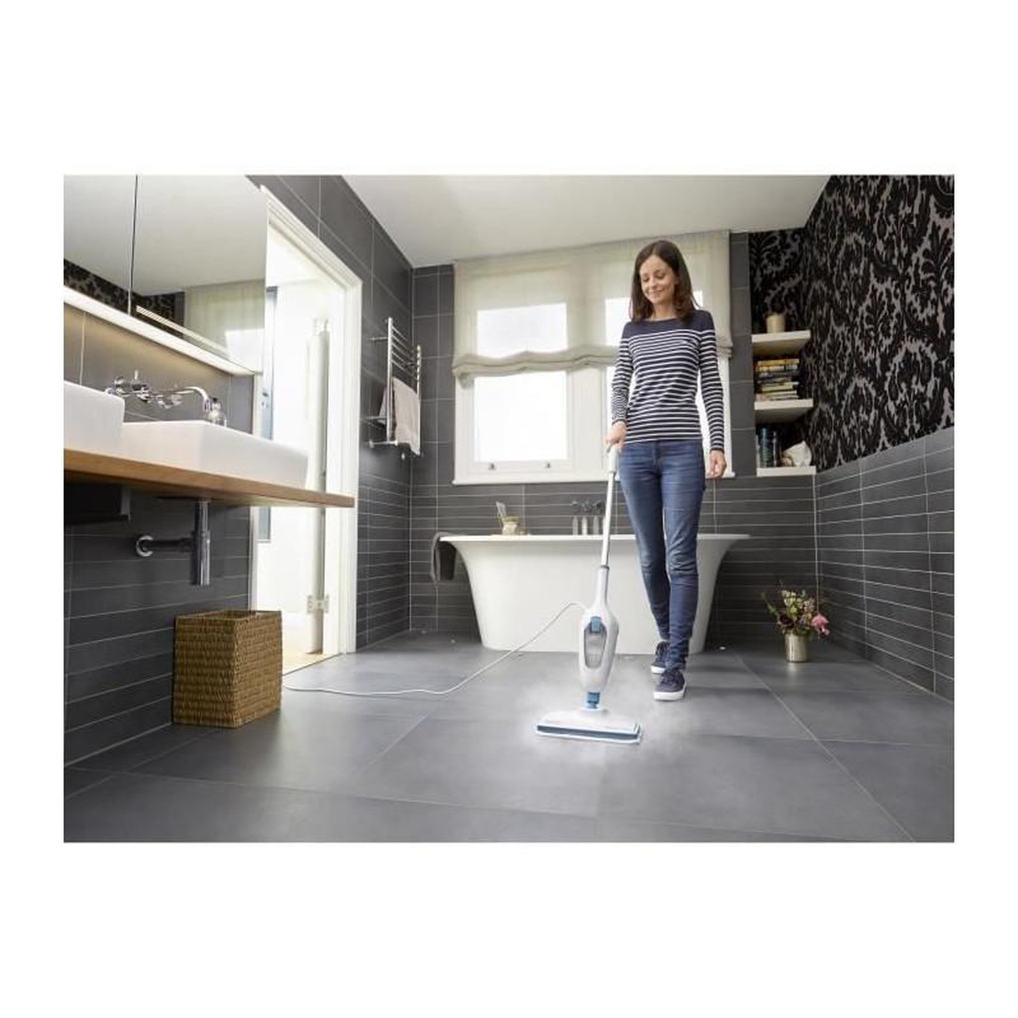 Voir la diapositive 3 : Black et Decker BLACK+DECKER FSMH13E5-QS Nettoyeur vapeur balai 5 en 1 - 1300W