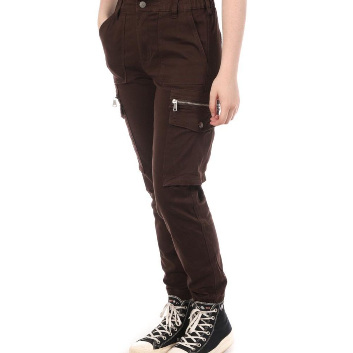 MONDAY PREMIUM Pantalon Cargo Mom Marron Femme Monday Premium