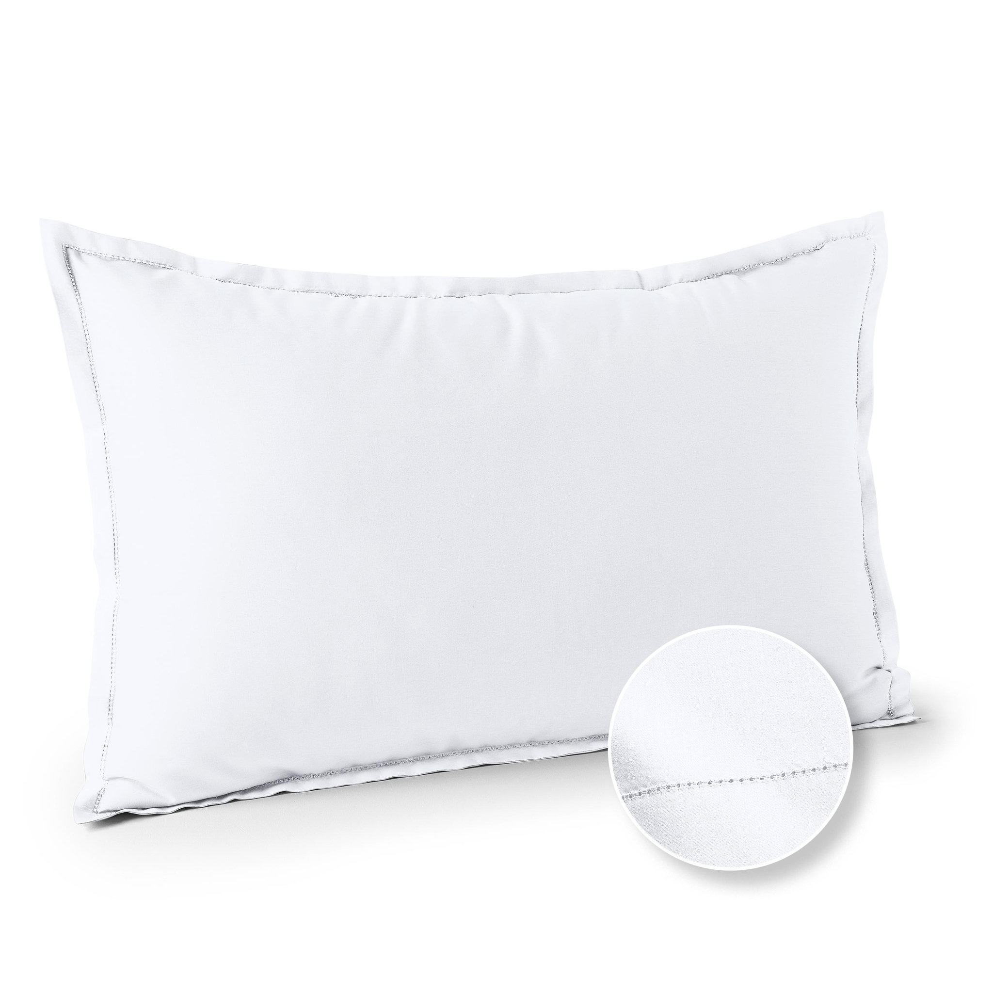 Voir la diapositive 1 : ACTUEL Taie d'oreiller unie en percale de coton 70 fils - collection permanente