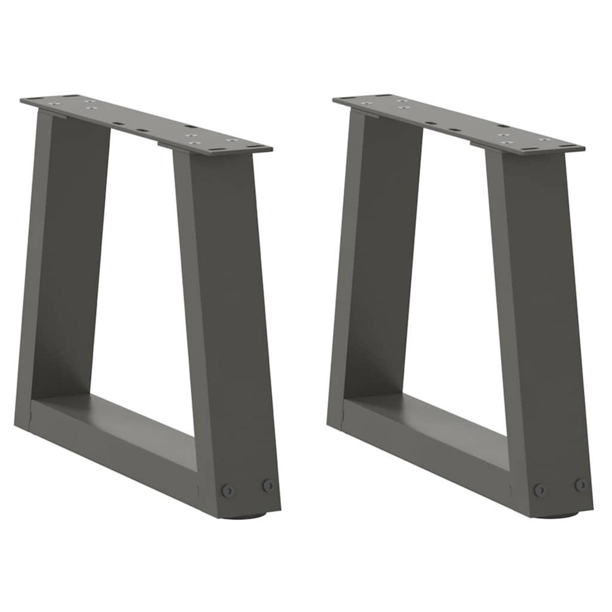 VIDAXL Pieds de table a manger forme V 2 pcs anthracite 30x(30-31,3)cm