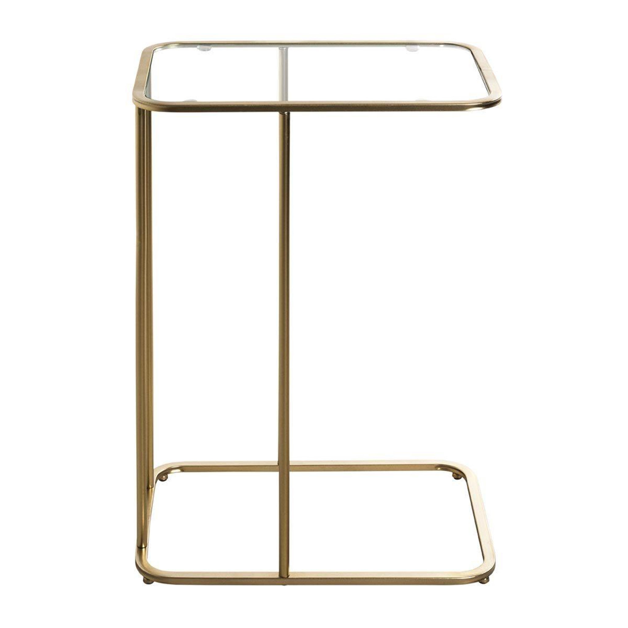 Voir la diapositive 2 : Paris Prix Table d'appoint design  verre trempé  65cm or
