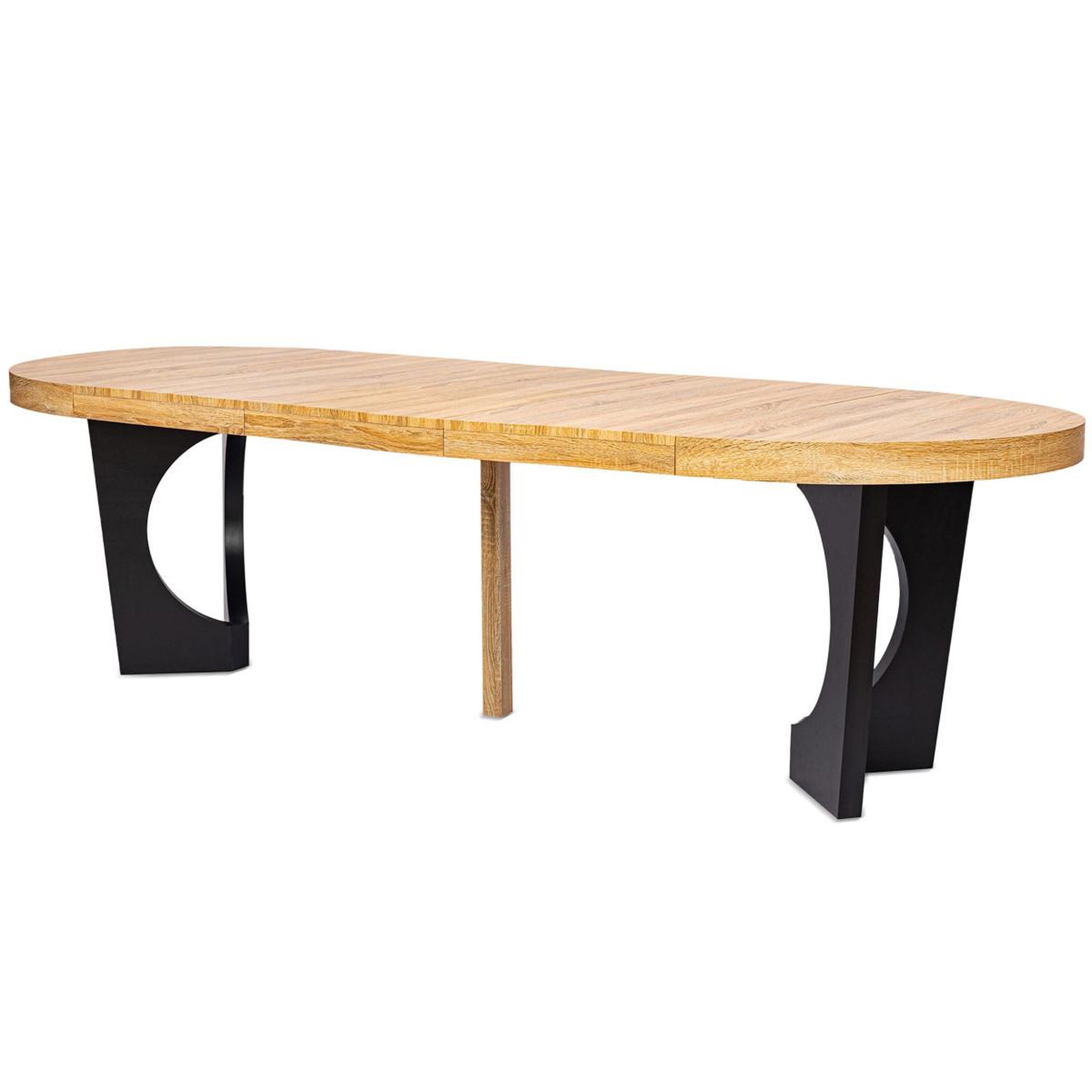 Voir la diapositive 3 : Paris Prix Table de repas extensible  kapy  110-260cm chêne & noir