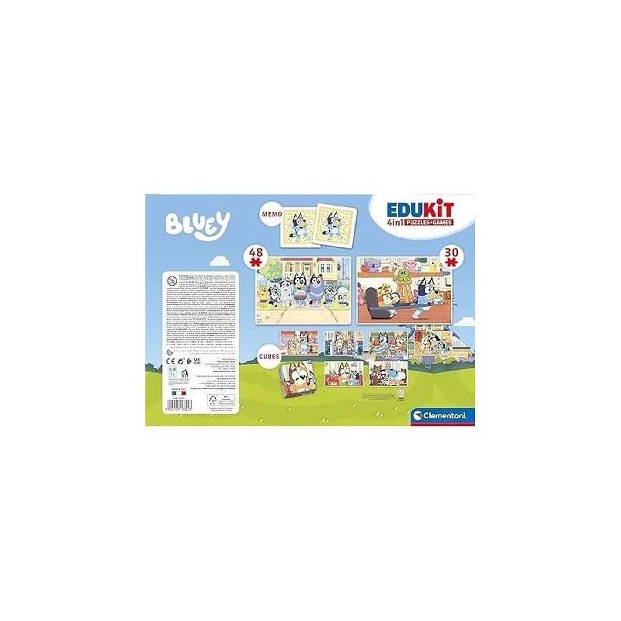 Voir la diapositive 5 : CLEMENTONI Coffret Jeux d'éveil Clementoni Edukit 4 en 1 Bluey