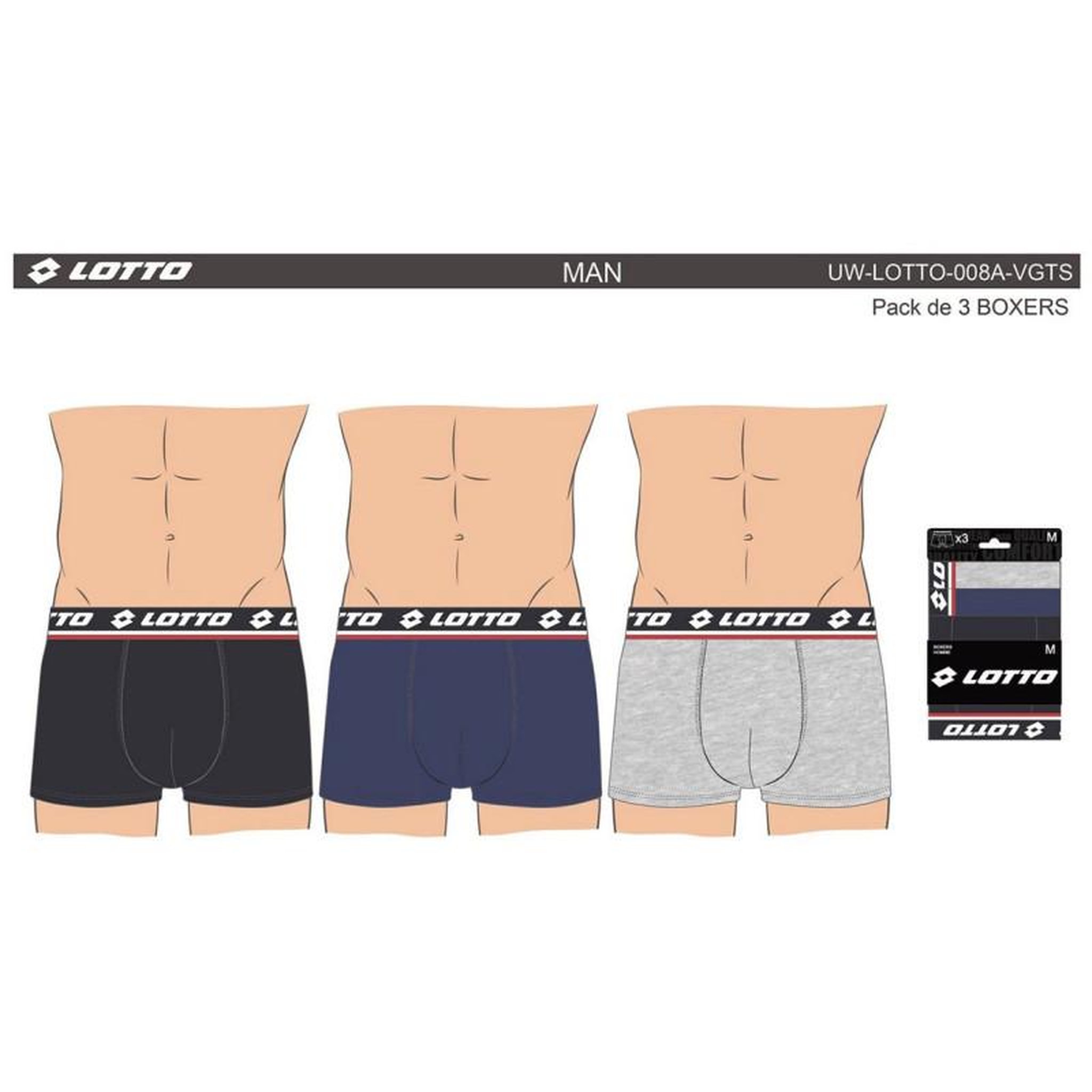 Voir la diapositive 4 : LOTTO Boxer homme LOTTO