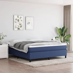 VIDAXL Sommier a lattes de lit avec matelas Bleu 180x200 cm Tissu