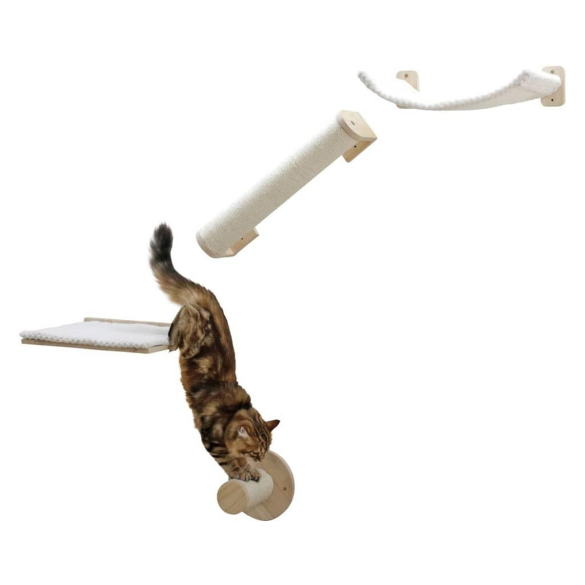 KERBL Kerbl Mur d'escalade pour chats Alps 52x14x33 cm Naturel et blanc