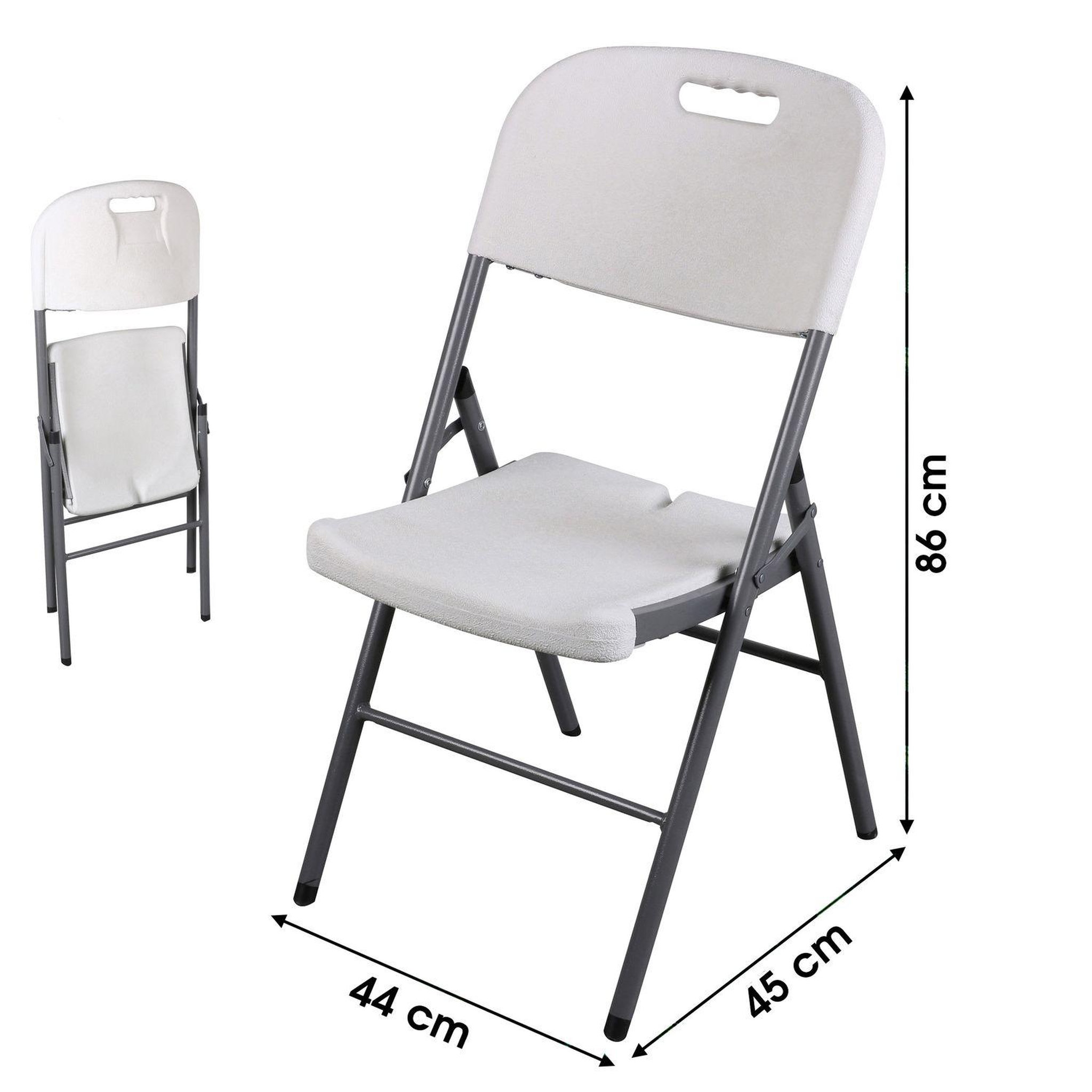 Voir la diapositive 3 : SUNNYDAYS Chaise de réception pliable en polyéthylène - Blanc