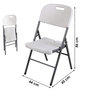 Voir la diapositive 3 : SUNNYDAYS Chaise de réception pliable en polyéthylène - Blanc