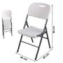 Voir la diapositive 3 : SUNNYDAYS Chaise de réception pliable en polyéthylène - Blanc