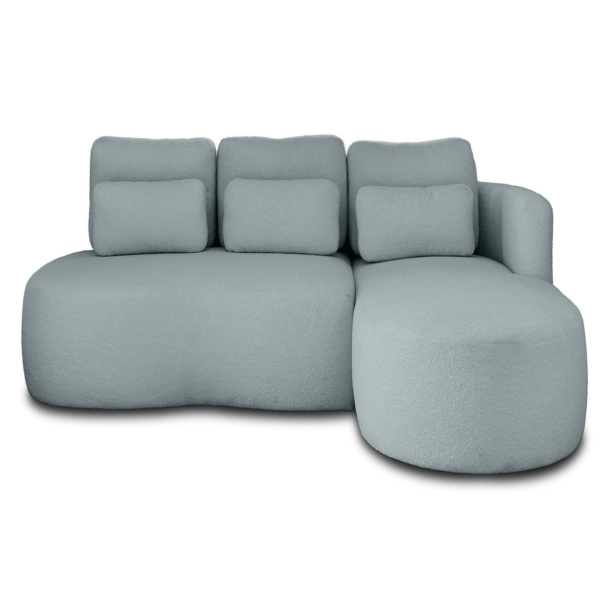 LISA DESIGN Mahina - canapé d'angle droit - 4 places - convertible avec coffre - en tissu bouclette