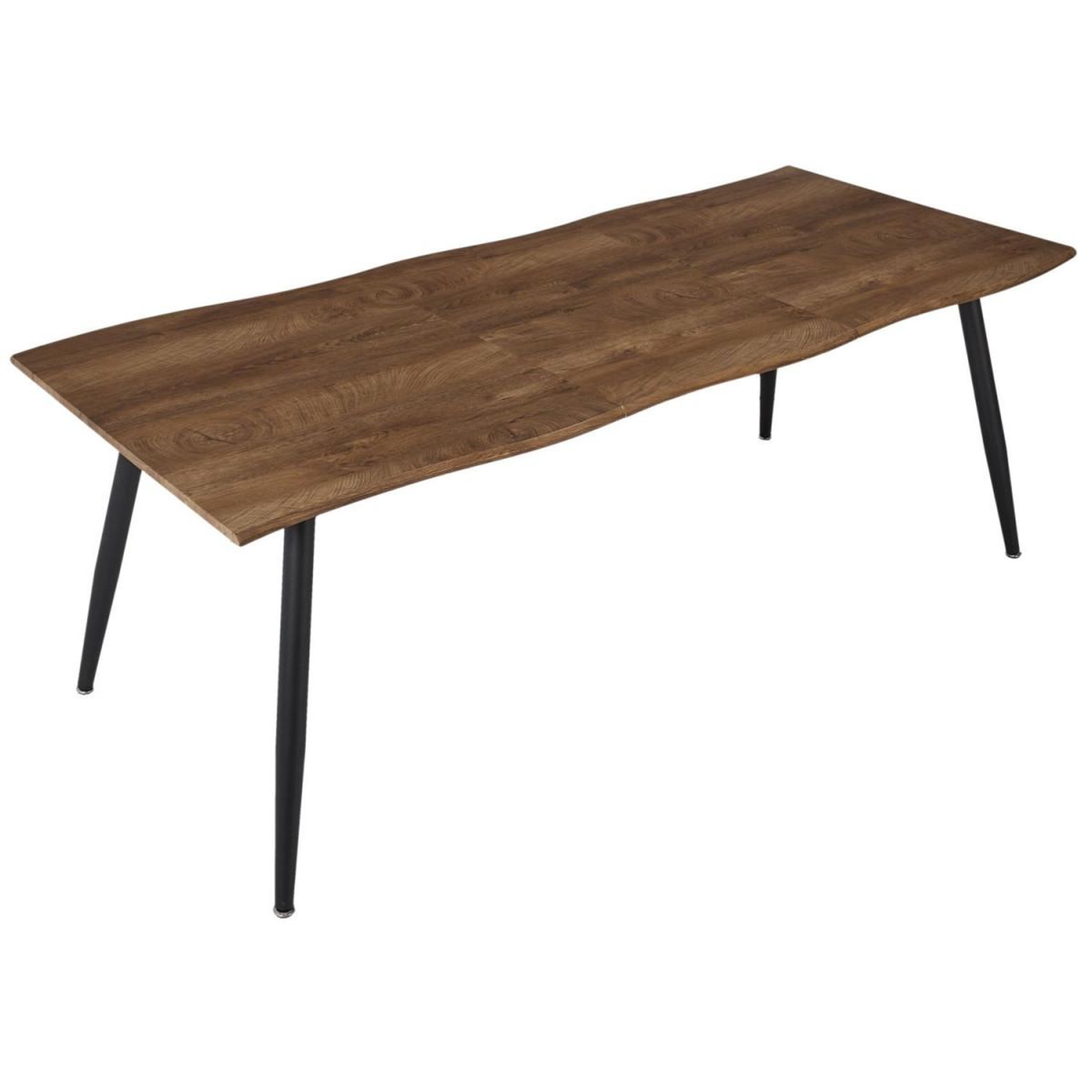 Voir la diapositive 2 : The Home Deco Factory Table à manger extensible  forest  150-210cm marron