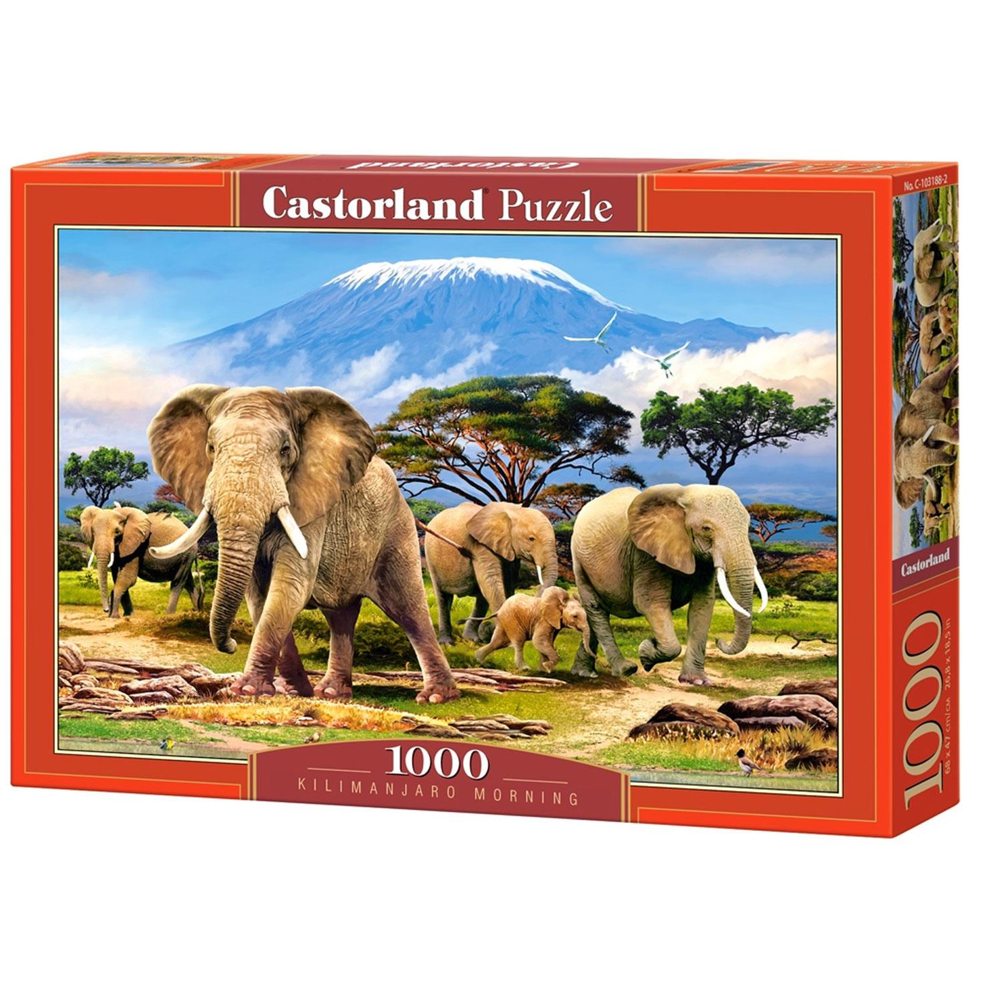 Voir la diapositive 2 : Castorland Puzzle 1000 pièces : Réveil matinal près du Kilimanjaro