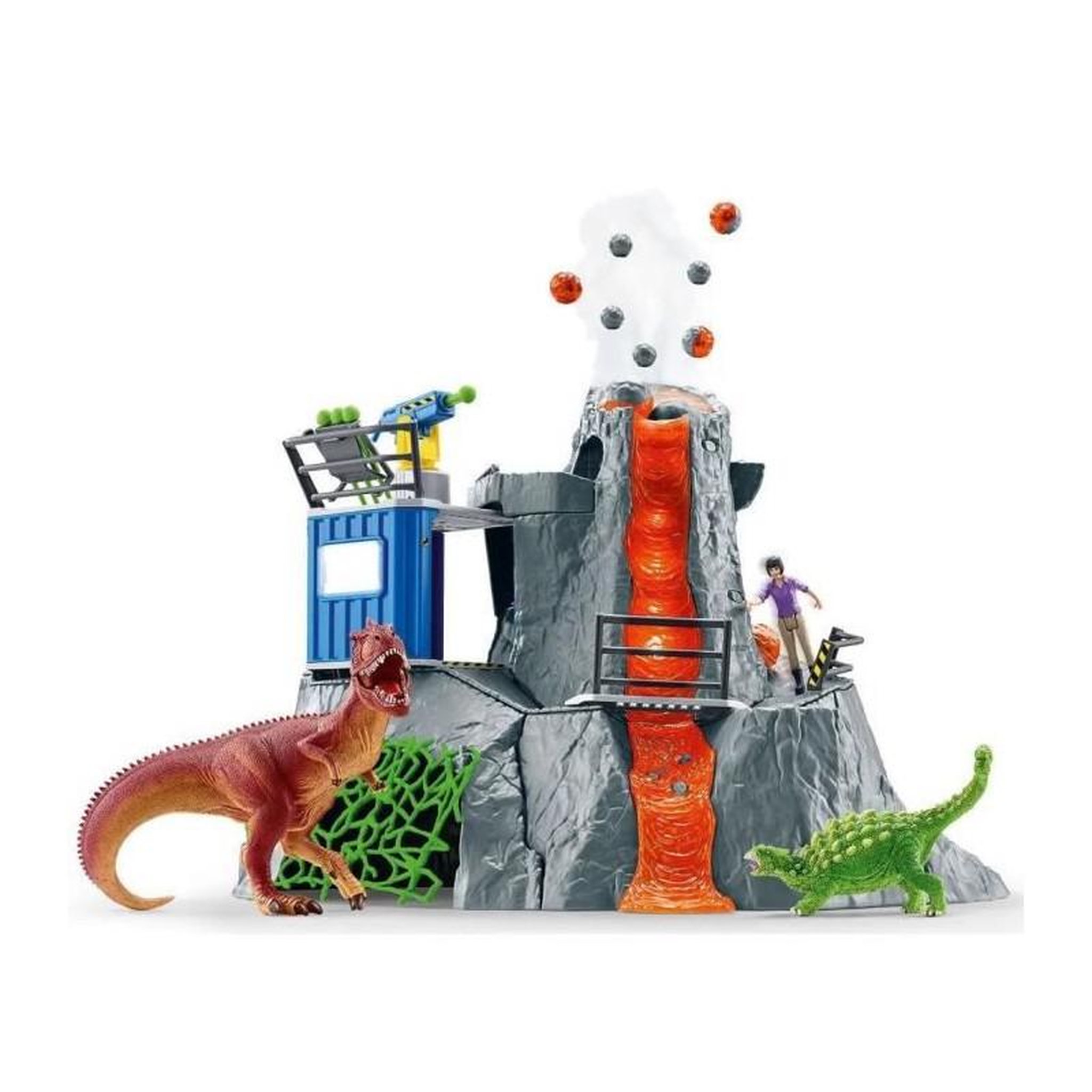 Schleich Expédition au grand volcan - SCHLEICH - 42564 - A partir de 4 ans