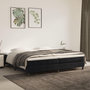 Voir la diapositive 1 : VIDAXL Sommier a lattes de lit et matelas Noir 200x200 cm Velours
