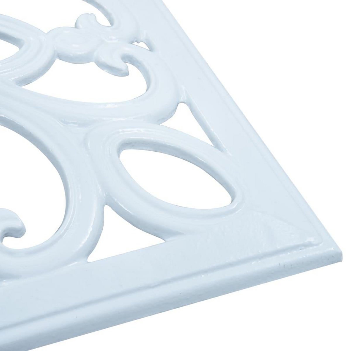 VIDAXL Socle de parasol Blanc 12 kg 49 cm Fonte