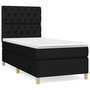 Voir la diapositive 2 : VIDAXL Sommier a lattes de lit et matelas Noir 80x200 cm Tissu