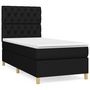 Voir la diapositive 2 : VIDAXL Sommier a lattes de lit et matelas Noir 80x200 cm Tissu