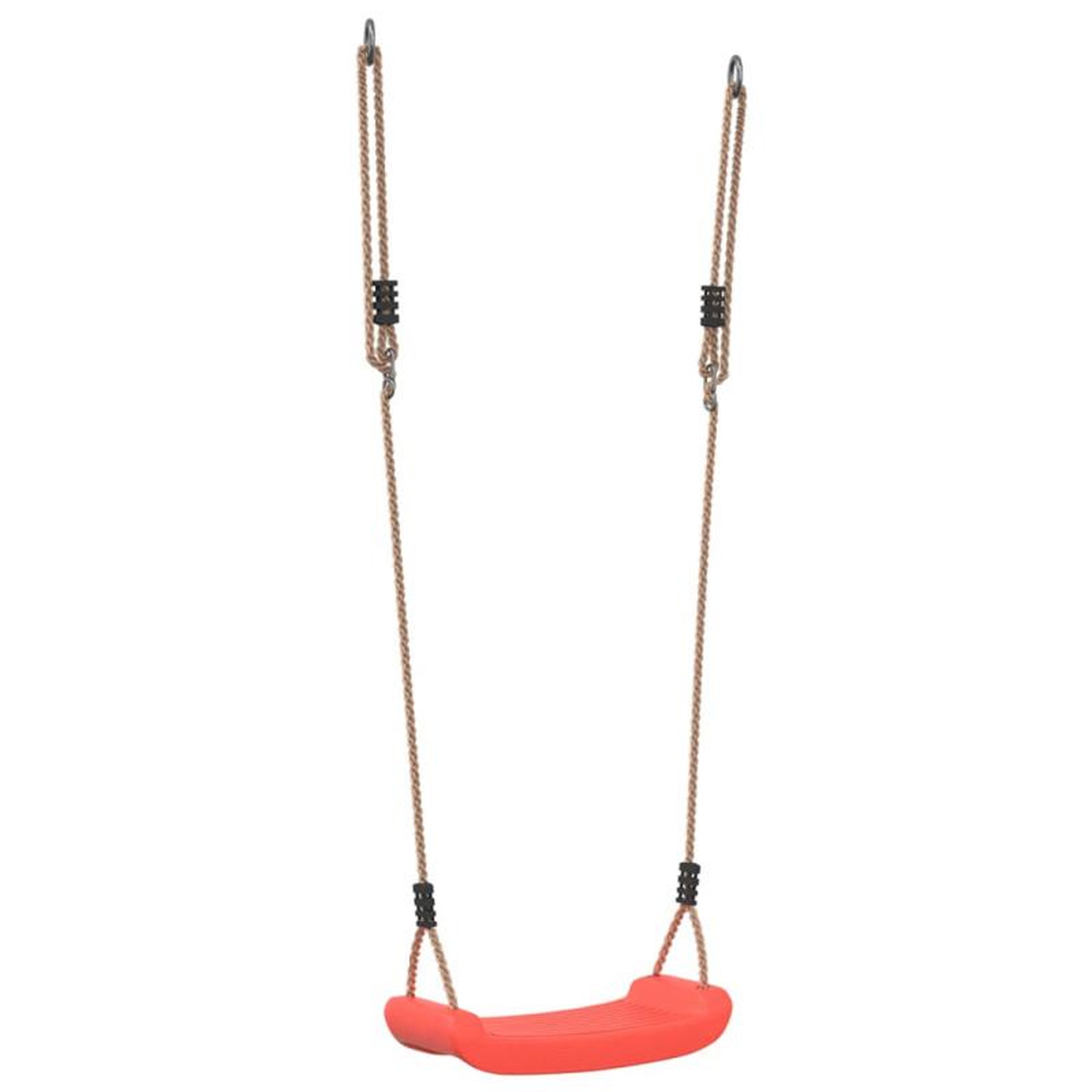Voir la diapositive 2 : VIDAXL Balançoire d extérieur d enfants simple et corde réglable rouge