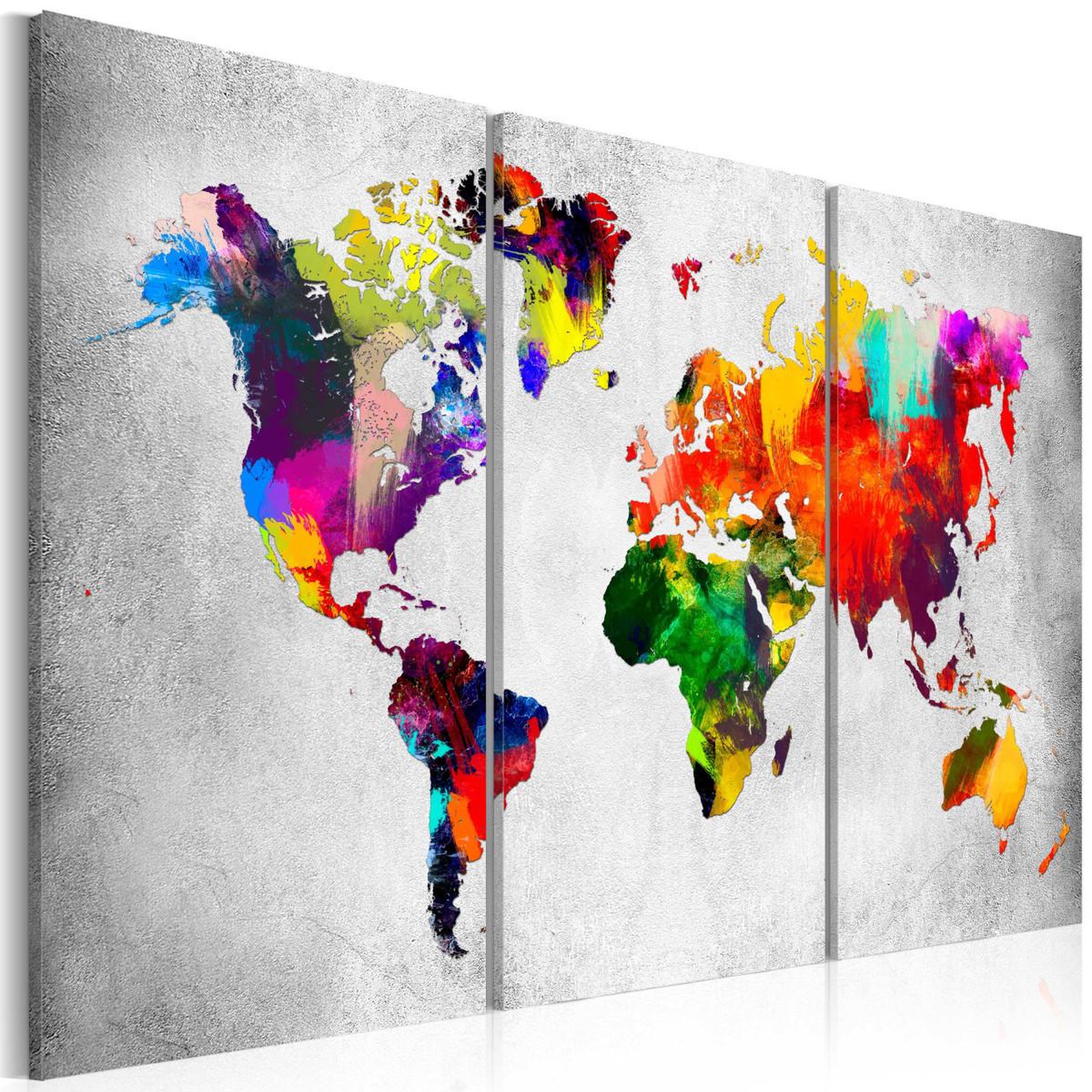 Paris Prix Tableau imprimé 3 panneaux  artistic world. Coloris disponibles : Multicolore