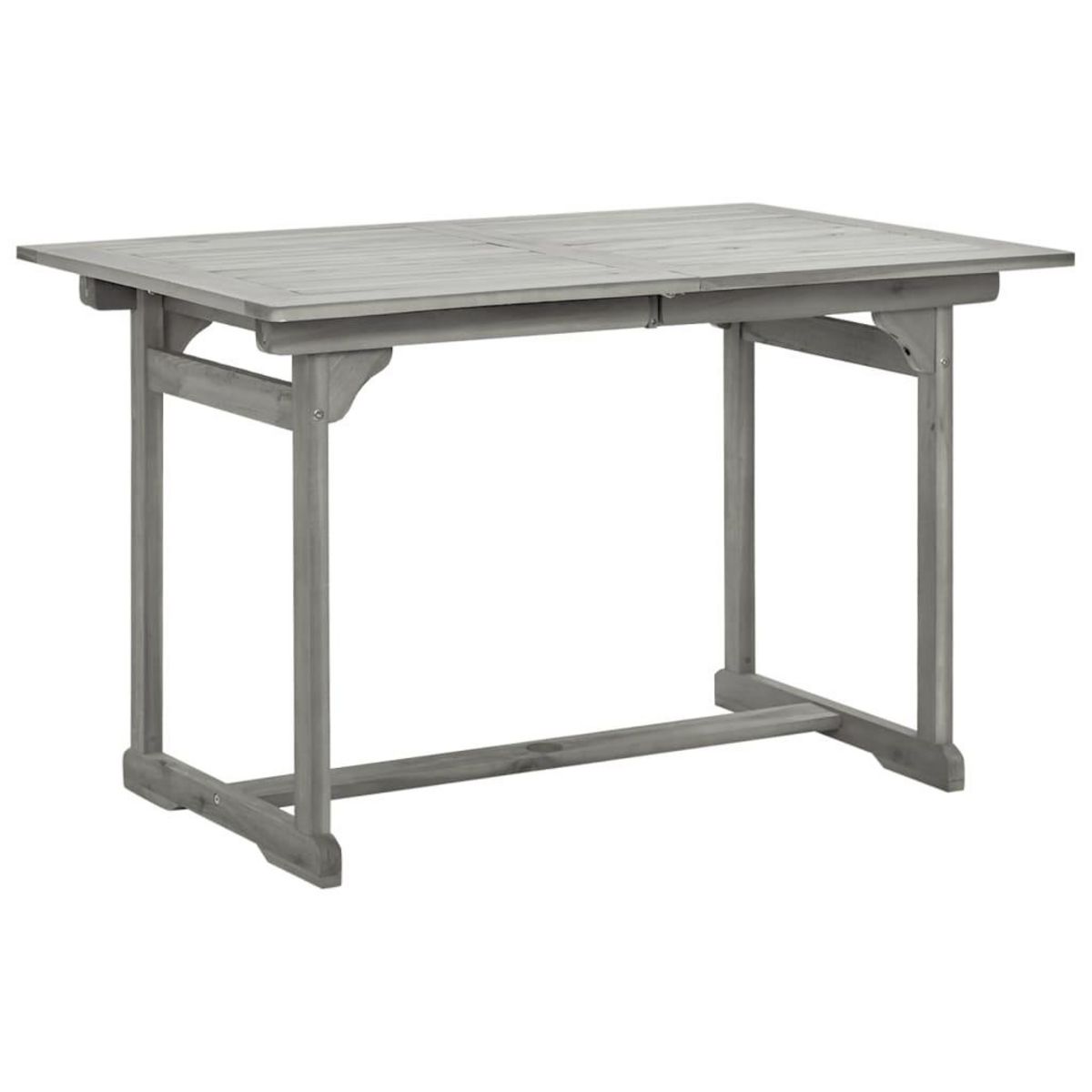 VIDAXL Table a dîner de jardin (120-170)x80x75 cm Bois d'acacia massif