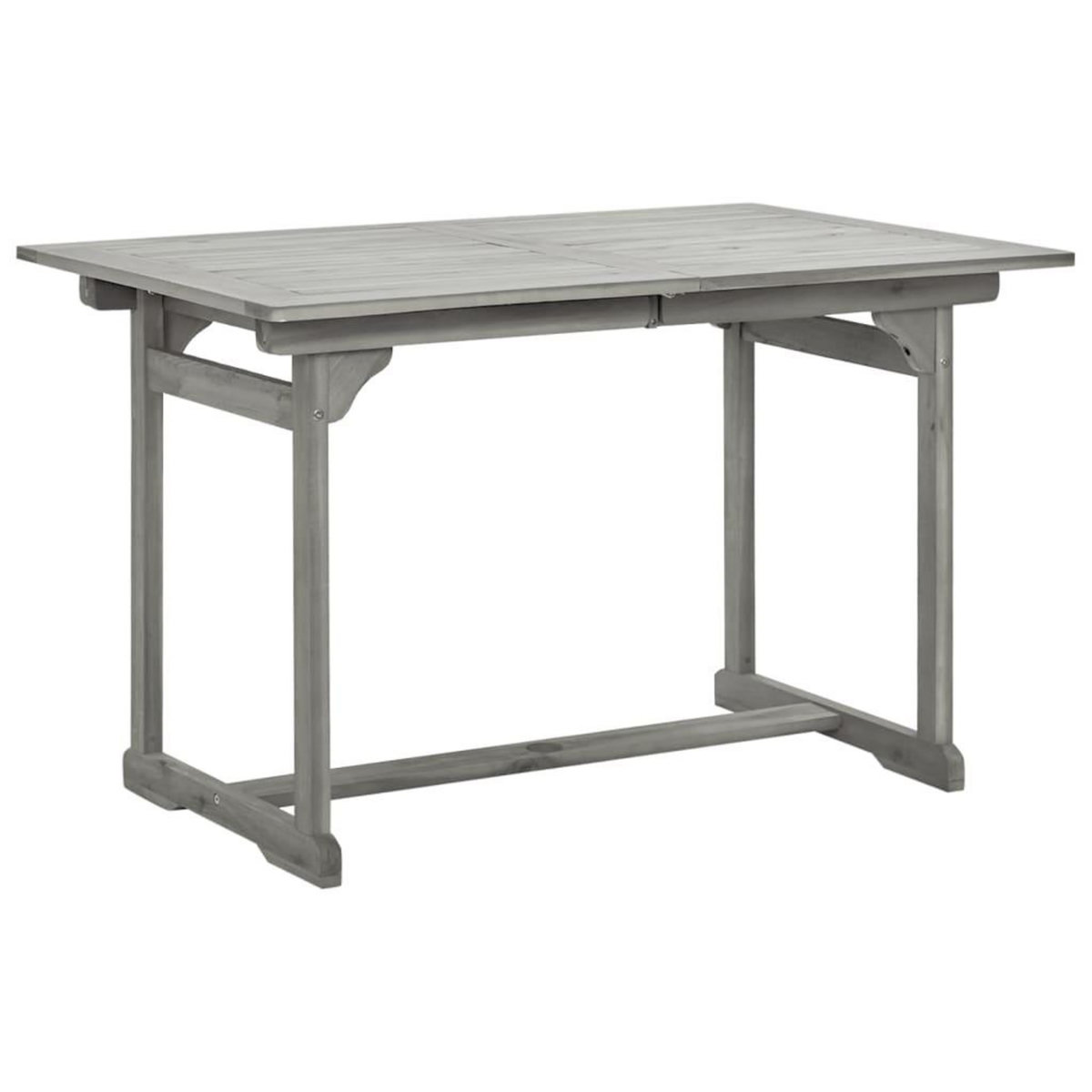 VIDAXL Table a dîner de jardin (120-170)x80x75 cm Bois d'acacia massif