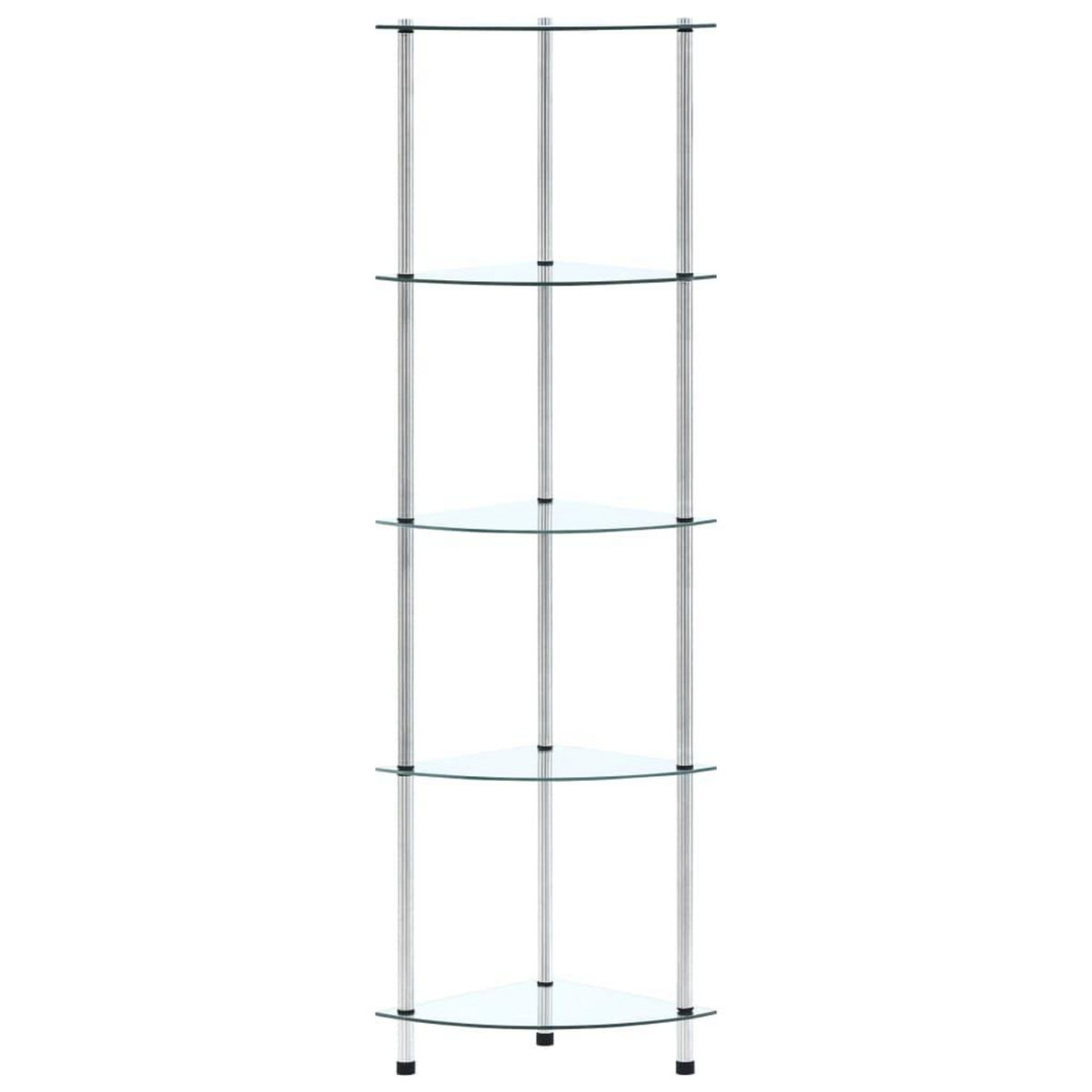 VIDAXL Etagere 5 niveaux Transparent 30x30x130 cm Verre trempe