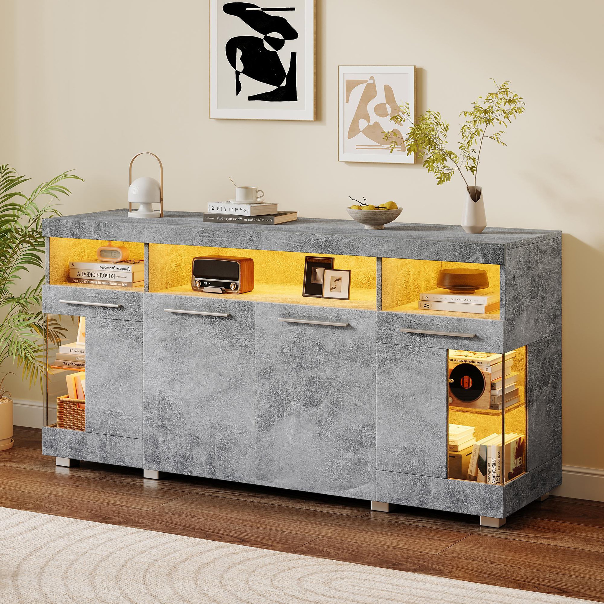 Voir la diapositive 4 : MERAX Buffet 4 porte(s) 0 tiroir(s)