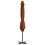 Voir la diapositive 3 : VIDAXL Parasol de jardin en porte-a-faux avec mat en aluminium