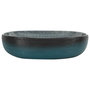 Voir la diapositive 3 : VIDAXL Vasque a poser turquoise ovale 59x40x14 cm ceramique