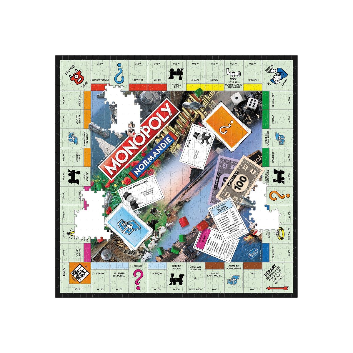  WINNING MOVES Puzzle 1000 pièces Monopoly Normandie