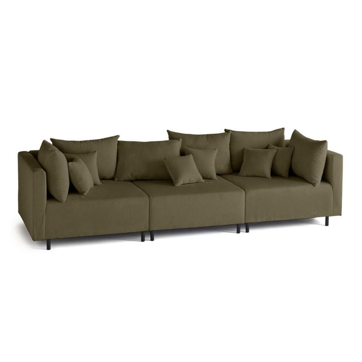 LISA DESIGN Edinburg - canapé modulable 3 places - velours côtelé