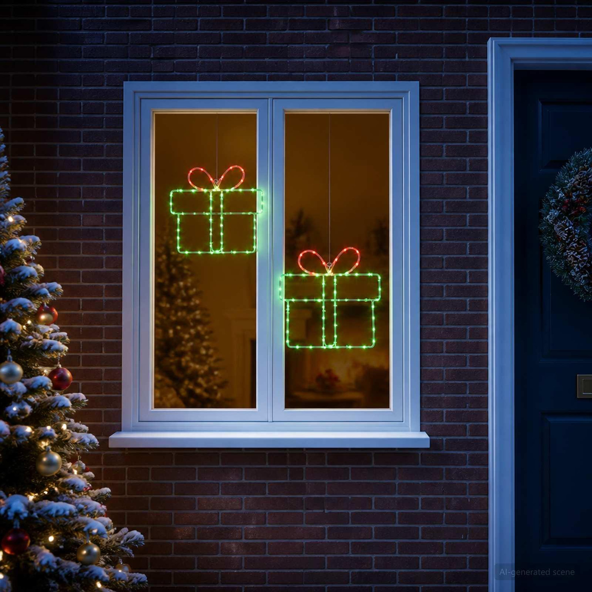 Voir la diapositive 4 : VIDAXL Silhouettes lumineuses de Noël pour fenetre LOVIISA 2 pc