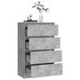 Voir la diapositive 5 : VIDAXL Buffet Gris beton 60x35x98,5 cm Bois d'ingenierie